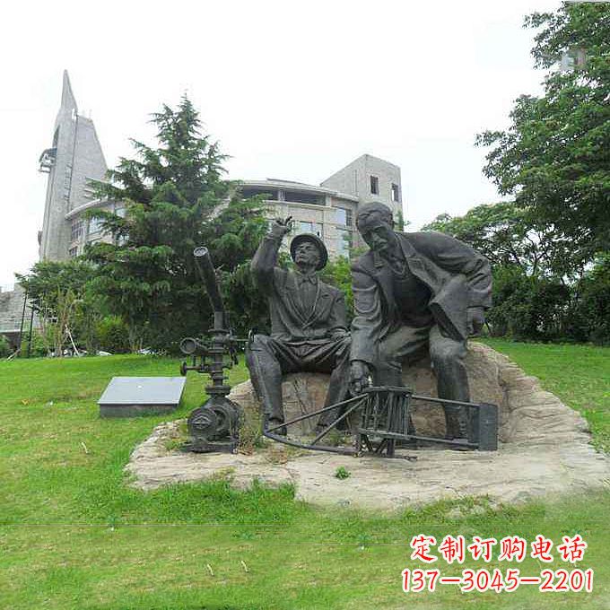 宁夏世界名人美国著名发明家莱特兄弟公园名人雕塑