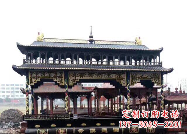 宁夏双层方形铜香炉