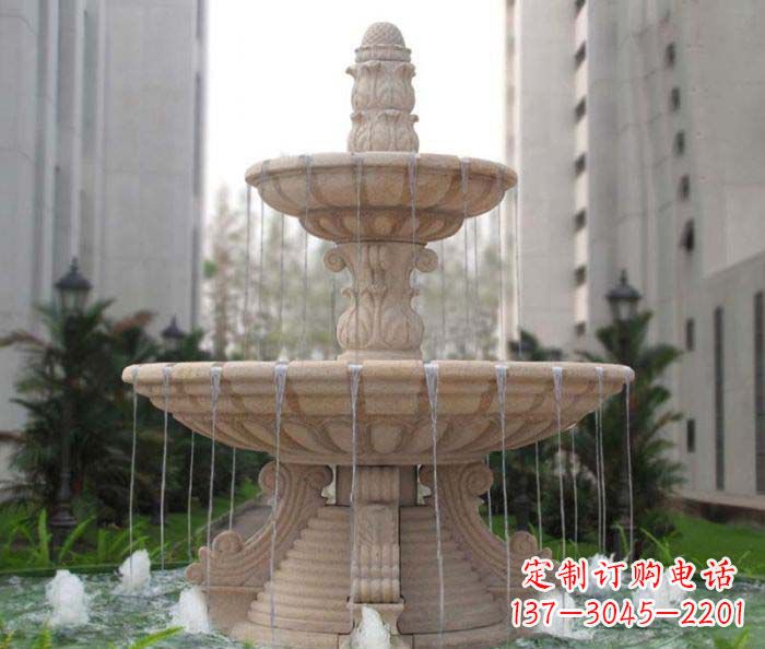 宁夏双层喷泉小区石雕