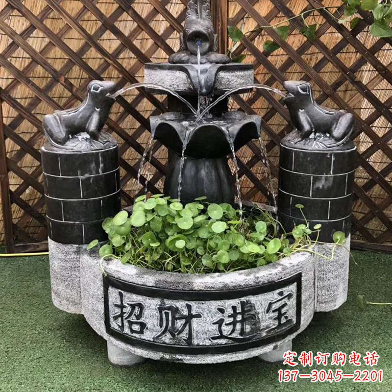 宁夏双层喷泉石雕
