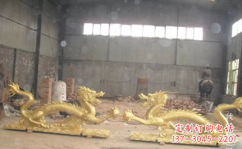 宁夏双龙戏珠广场铜雕 (2)