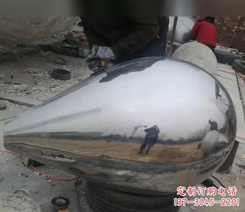 宁夏水滴不锈钢商场雕塑