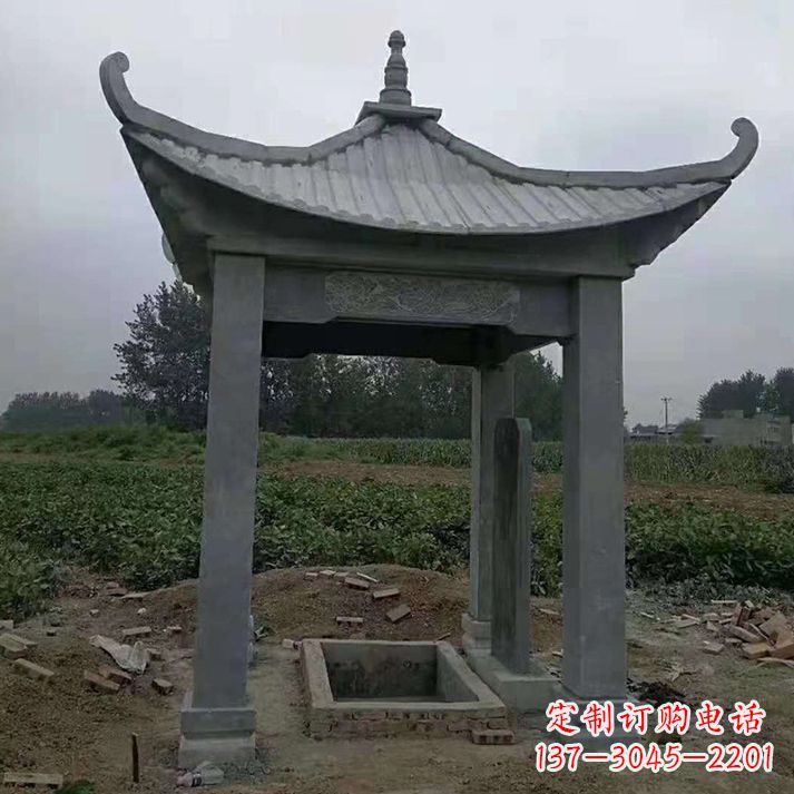 宁夏四角庭院石凉亭