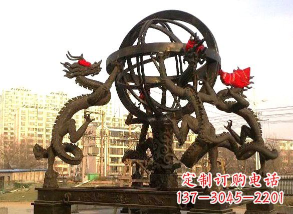 宁夏四龙戏珠城市景观铜雕
