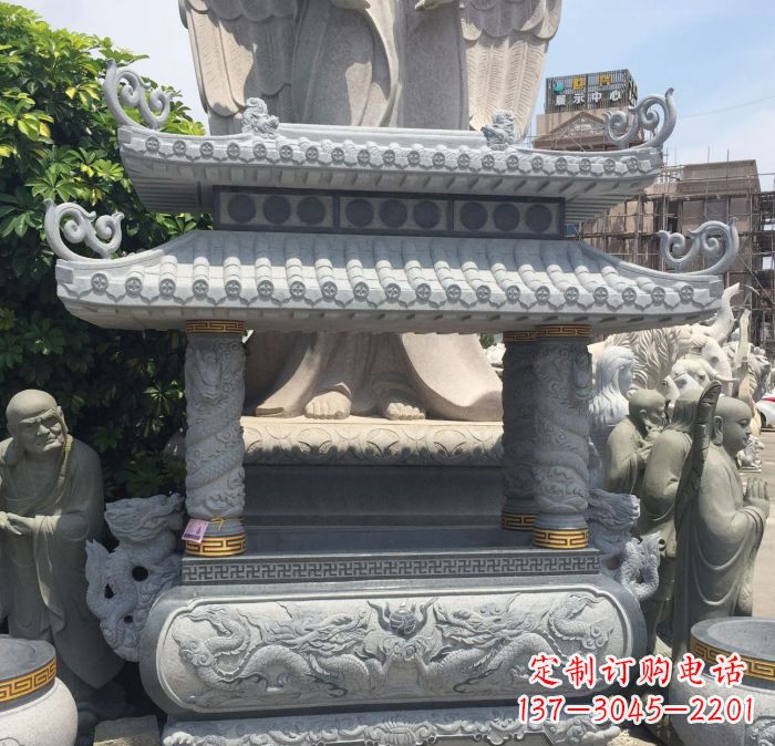 宁夏寺庙景观仿古香炉石雕 (2)