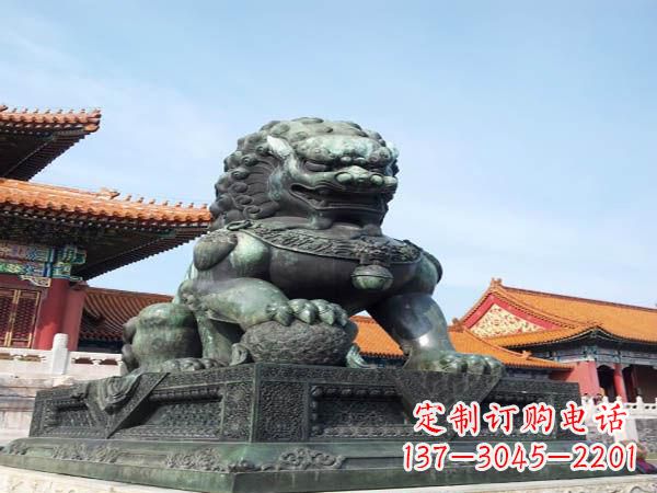 宁夏寺庙青铜狮子