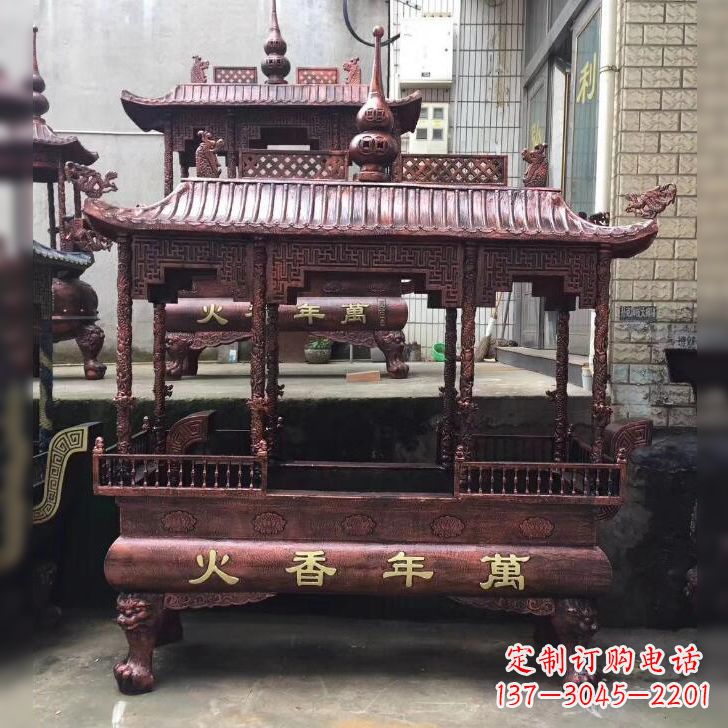 宁夏寺庙香火香炉雕塑