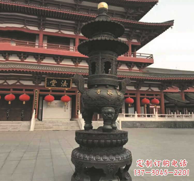 宁夏寺庙香炉铜雕222