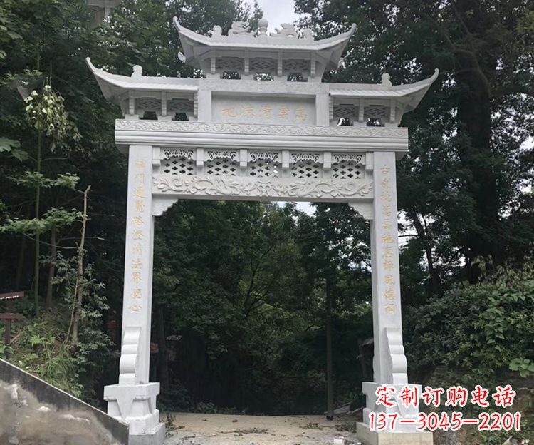 宁夏寺院牌坊石雕