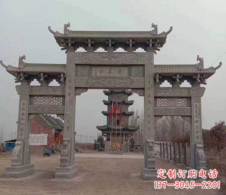 宁夏寺院石牌坊