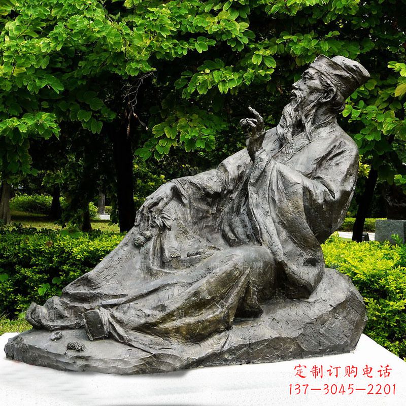 宁夏苏轼雕像古代历史名人北宋著名文学家书画家铜雕