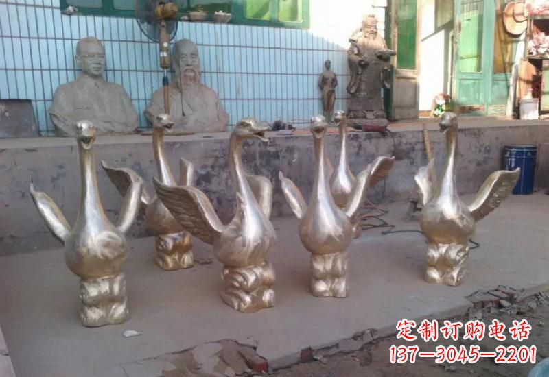 宁夏天鹅喷泉雕塑