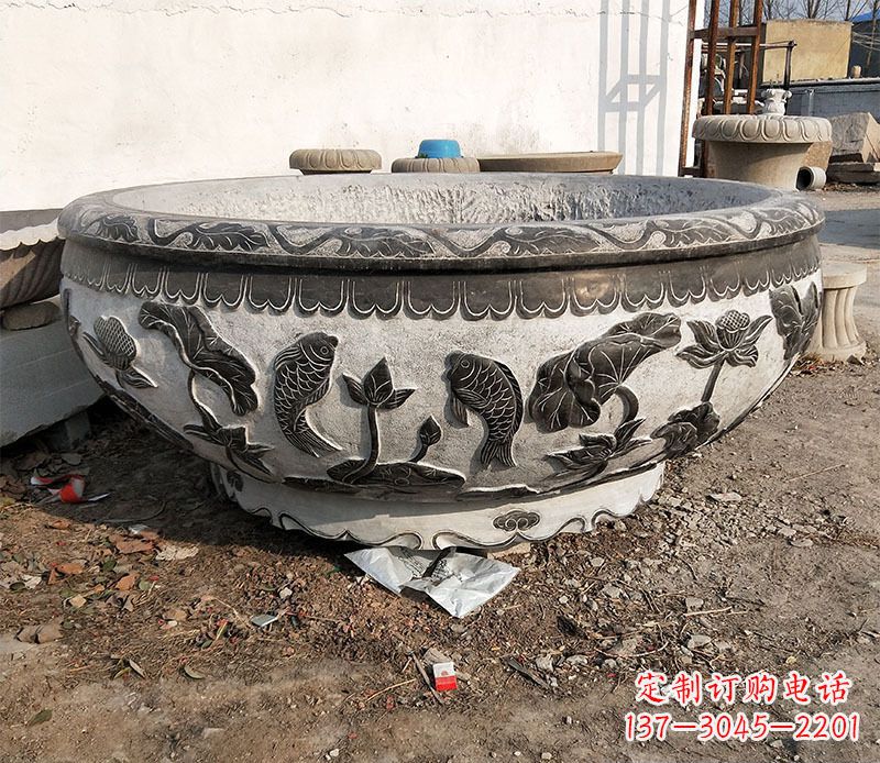 宁夏庭院水缸景观石雕