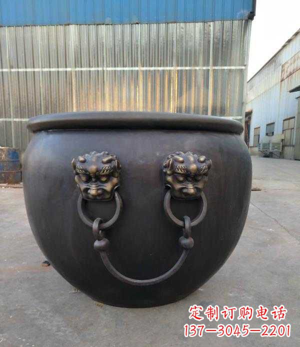 宁夏庭院水缸铜雕