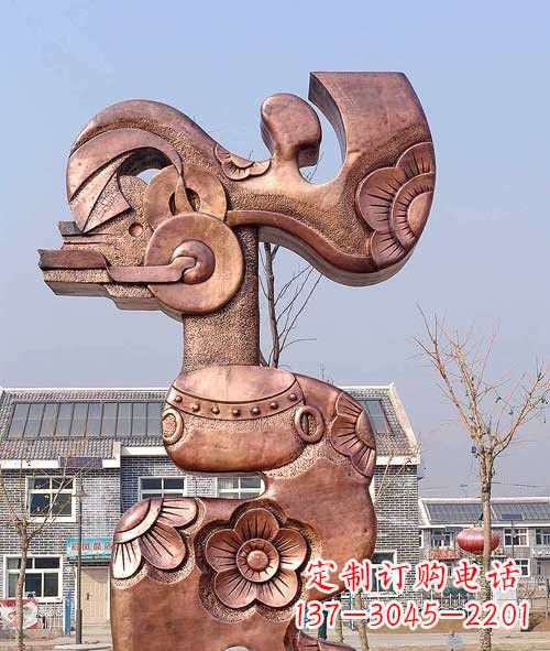 宁夏铜雕抽象皮影戏人物