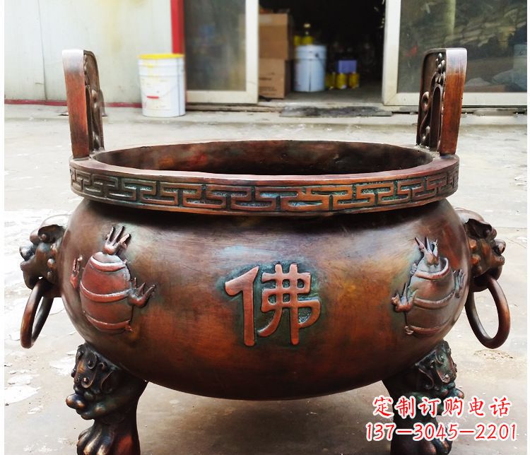 宁夏铜雕祠堂景观香炉