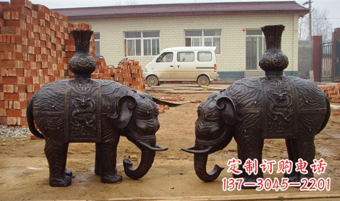 宁夏铜雕大象公园动物雕塑