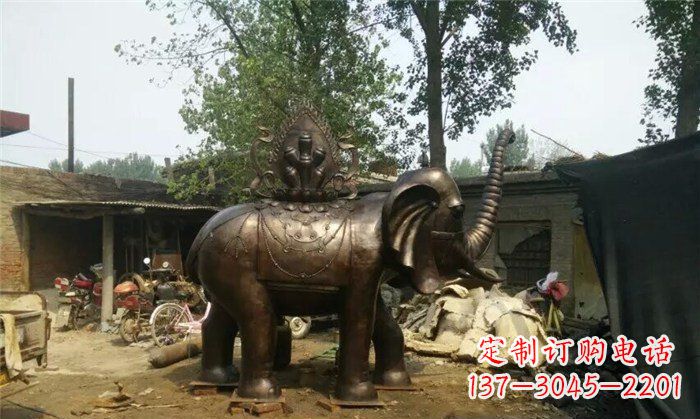 宁夏铜雕大象平安吉祥公园动物雕塑