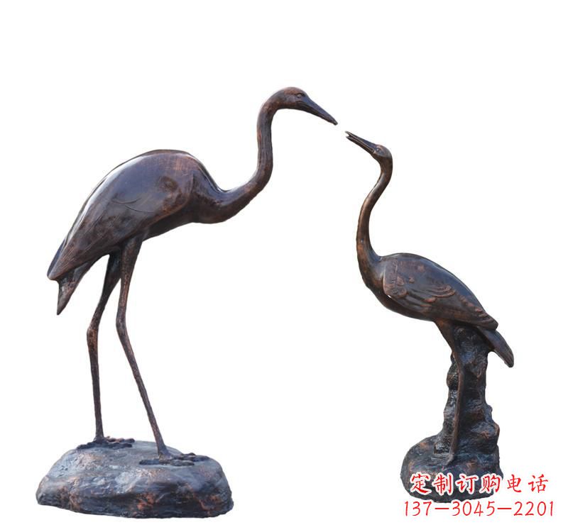 宁夏铜雕动物仙鹤