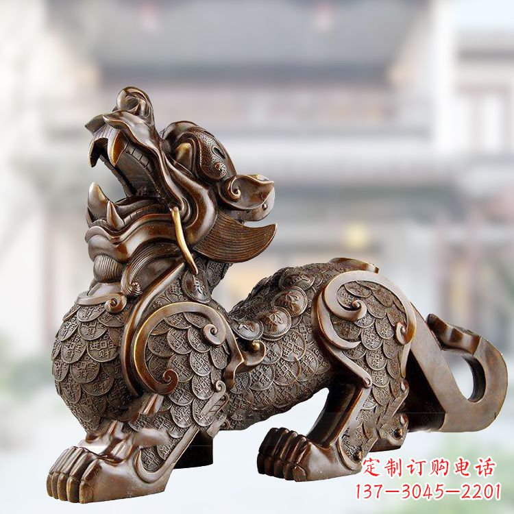 宁夏铜雕仿古辟邪貔貅