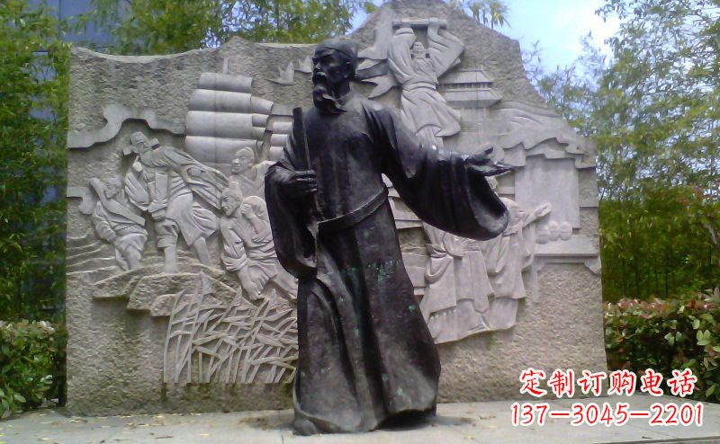 宁夏铜雕古代名人雕塑
