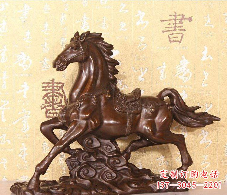 宁夏铜雕户外园林动物马雕塑
