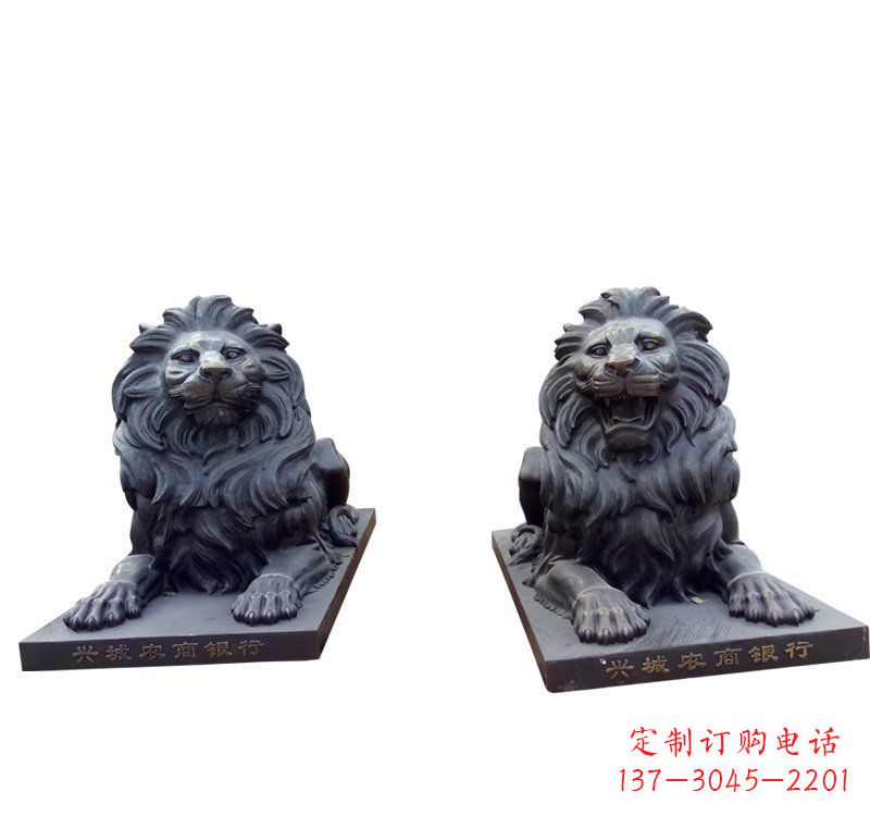 宁夏铜雕汇丰狮子 (2)