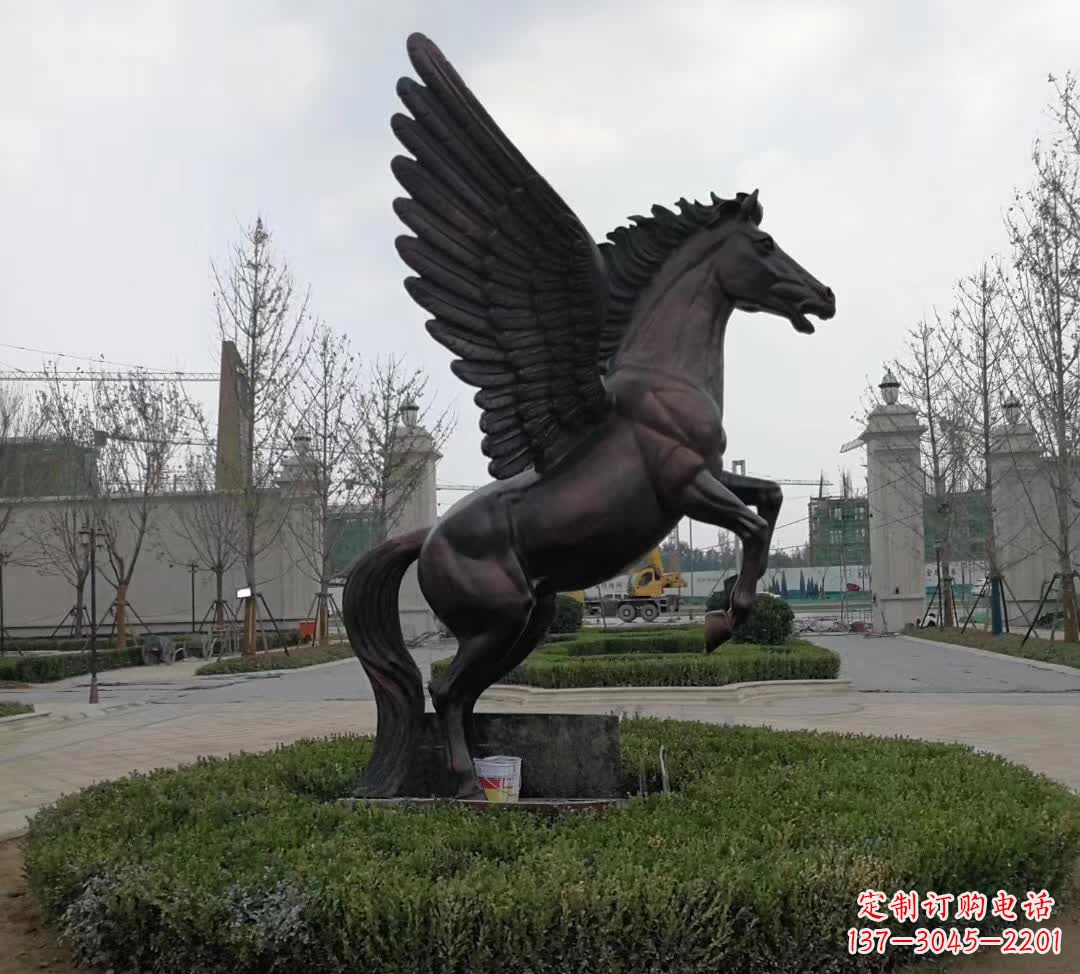 宁夏铜雕景观飞马