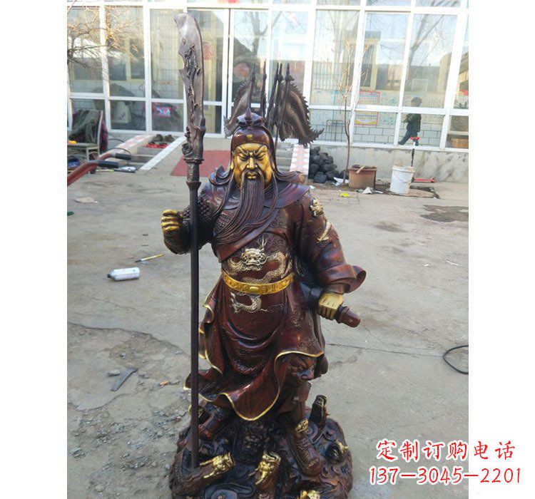 宁夏铜雕九龙关公