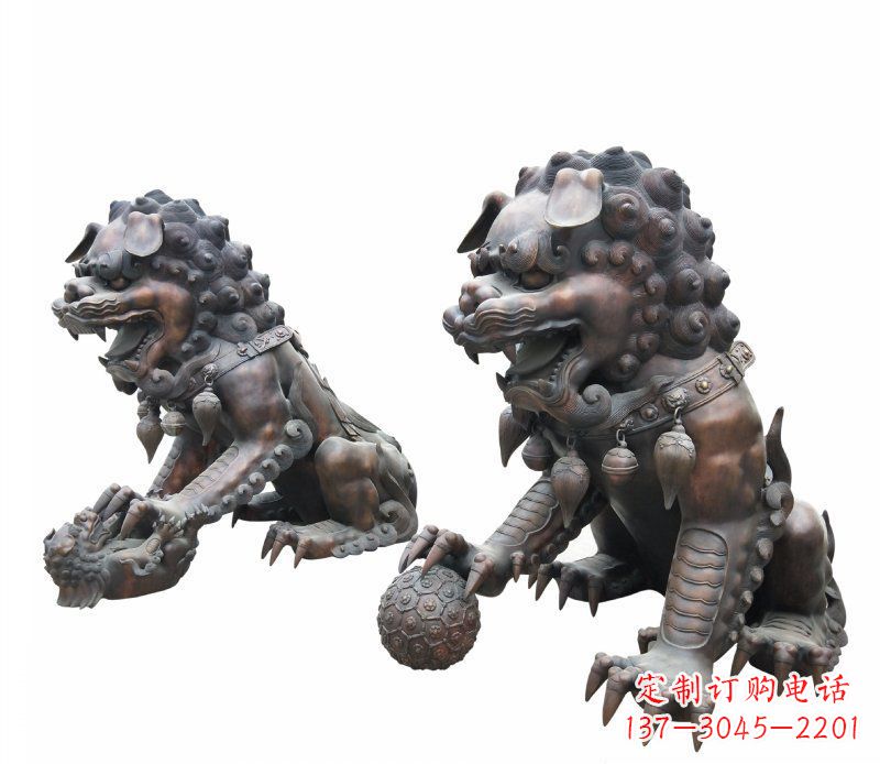 宁夏铜雕酒店镇宅招财麒麟雕塑