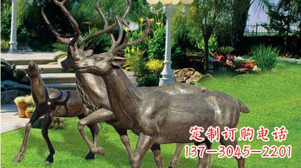 宁夏铜雕鹿公园动物雕塑