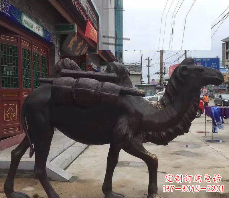 宁夏铜雕骆驼公园动物雕塑