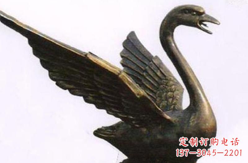 宁夏铜雕喷水天鹅公园动物雕塑