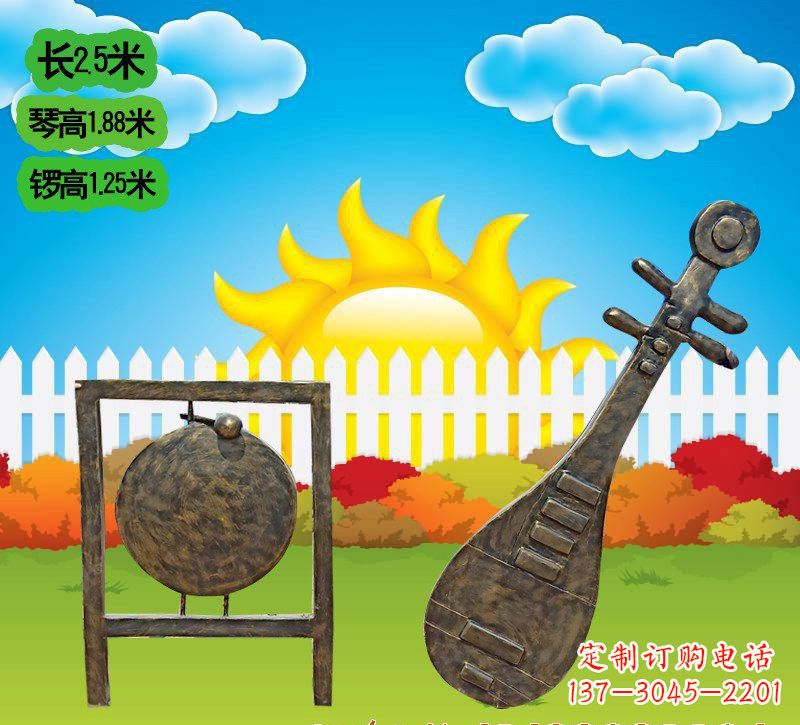 宁夏铜雕琵琶雕塑