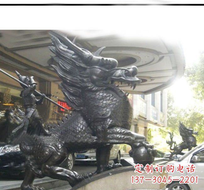 宁夏铜雕麒麟公司门口神兽雕塑