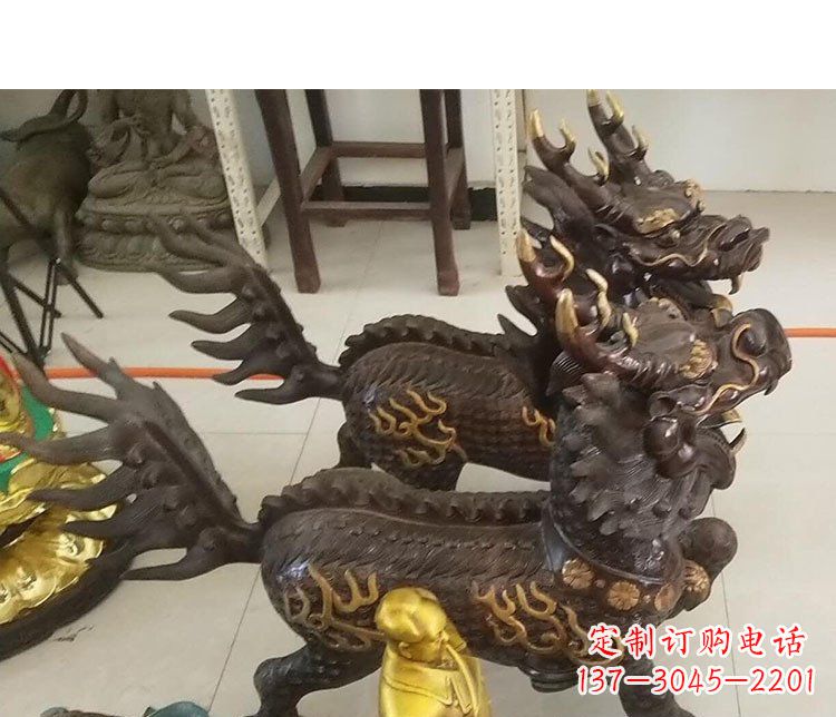 宁夏铜雕麒麟招财雕塑
