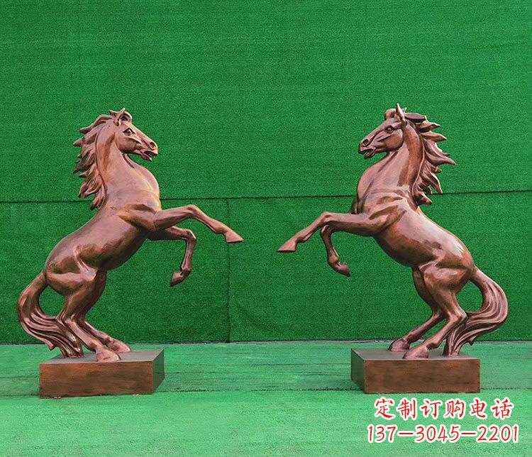 宁夏铜雕企业马到成功立马