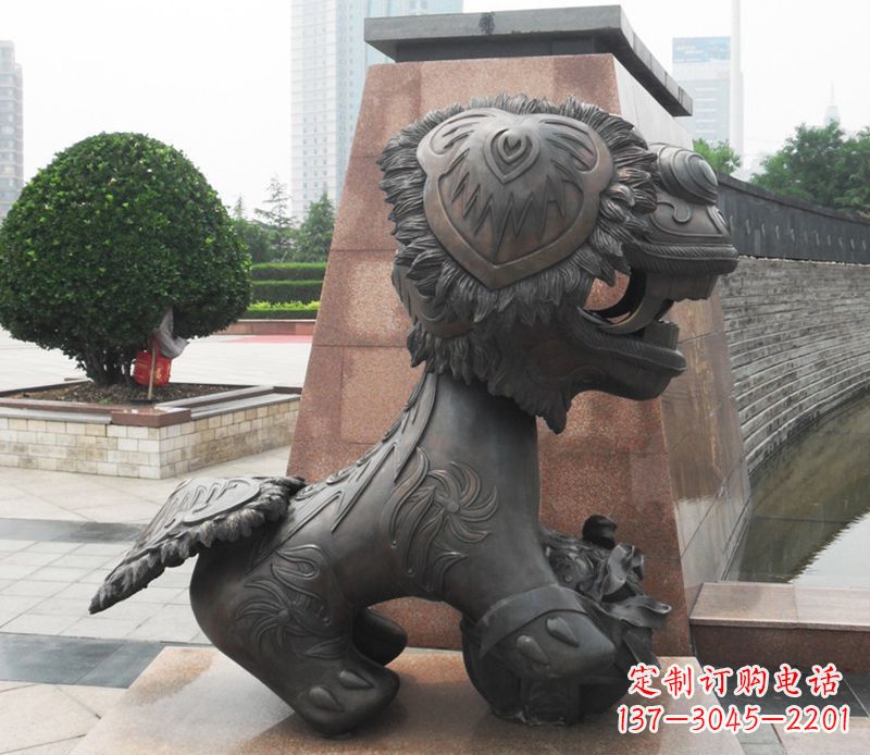 宁夏铜雕狮子