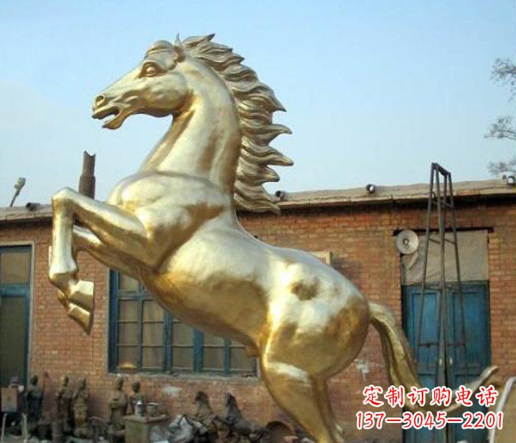 宁夏铜雕室商场招财动物马雕塑