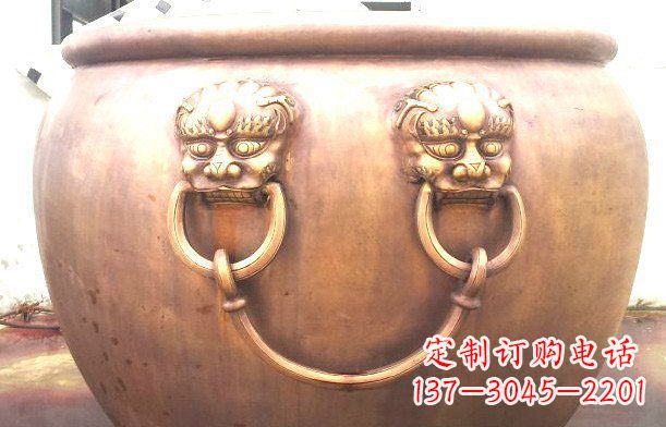 宁夏铜雕水缸寺庙景观雕塑_1