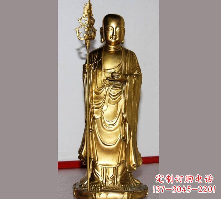 宁夏铜雕寺庙佛堂地藏菩萨