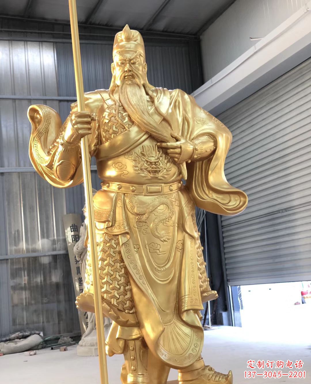 宁夏铜雕武财神雕塑
