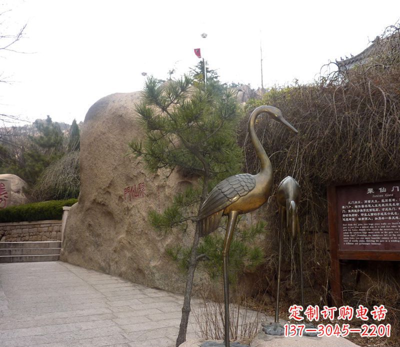 宁夏铜雕仙鹤