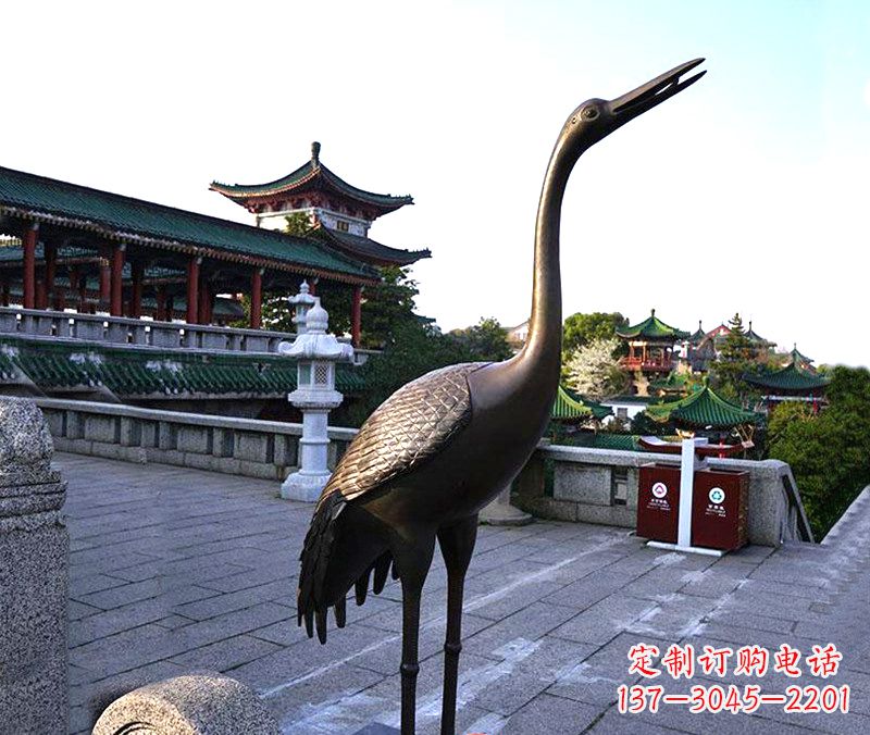 宁夏铜雕仙鹤雕塑