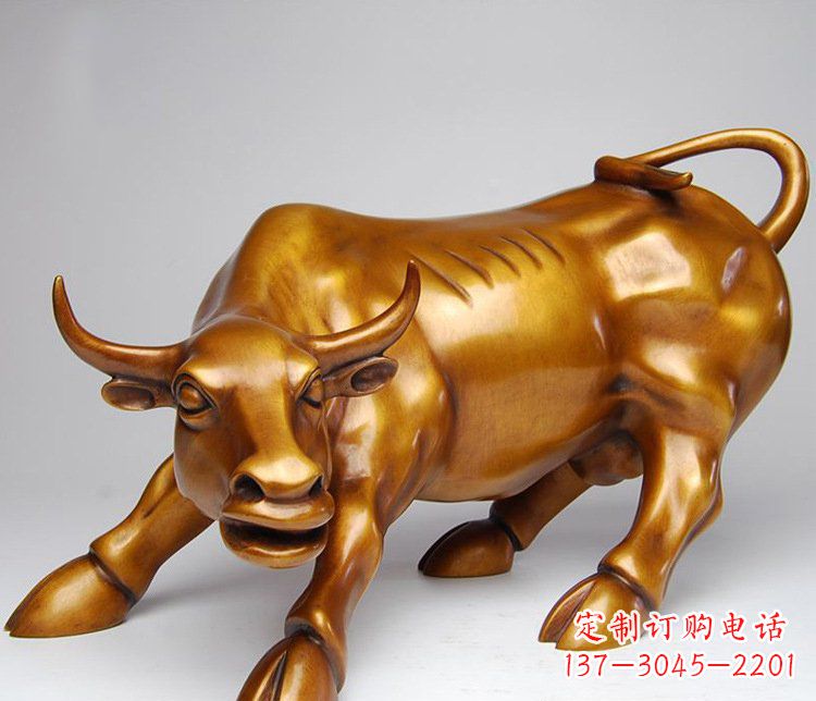 宁夏铜雕小区动物牛摆件 (2)