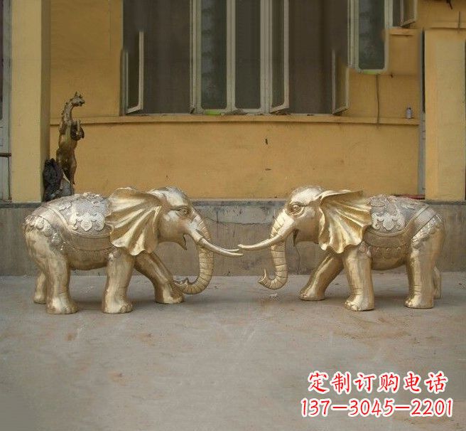 宁夏铜雕招财小象