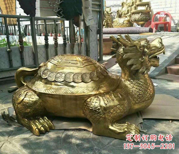 宁夏铜雕镇宅神兽龙龟雕塑