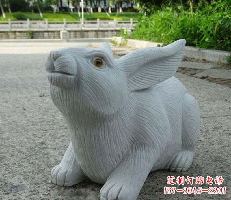 宁夏兔子石雕公园景观雕塑