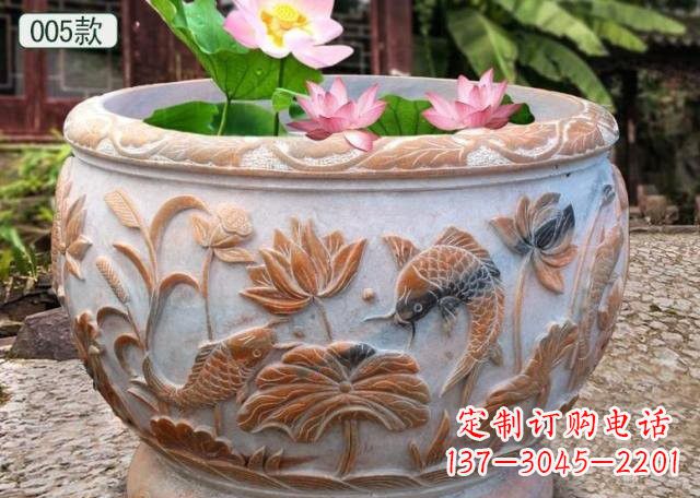 宁夏晚霞红水缸鱼缸雕塑