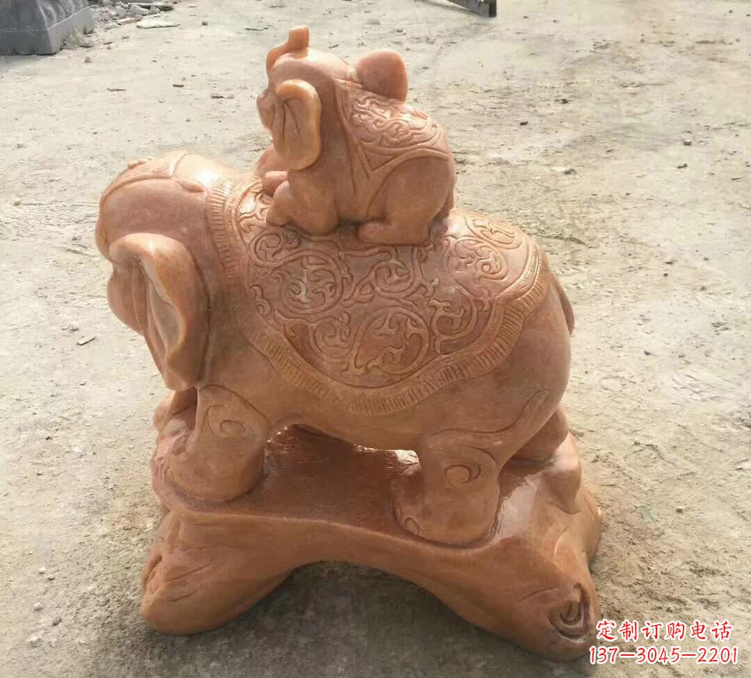 宁夏晚霞红小象招财动物